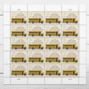 2023 School Bus First Class Postage Stamps (Additional Ounce)