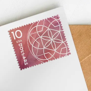 2023 $10 Floral Geometry Forever First Class Postage Stamp - Image 3