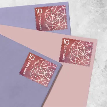 2023 $10 Floral Geometry Forever First Class Postage Stamp - Image 2