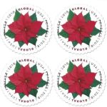 2018 Global Poinsettia International  First Class Forever US Postage Stamps