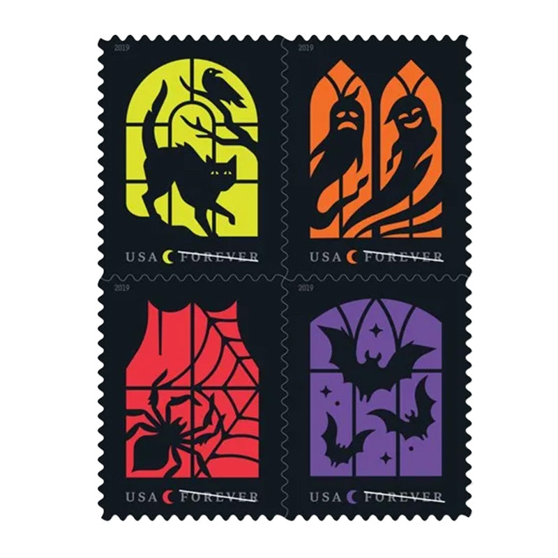 2019 Spooky Silhouettes Forever First Class Postage Stamps - Image 3