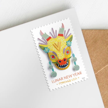 2024 Lunar New Year ? Year of the Dragon Forever First Class Postage Stamps - Image 2