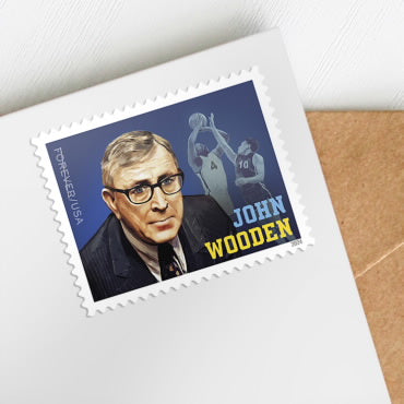 2024 John Wooden Forever First Class Postage Stamps - Image 2