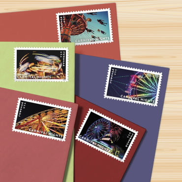 2024 Carnival Nights Forever First Class Postage Stamps - Image 3