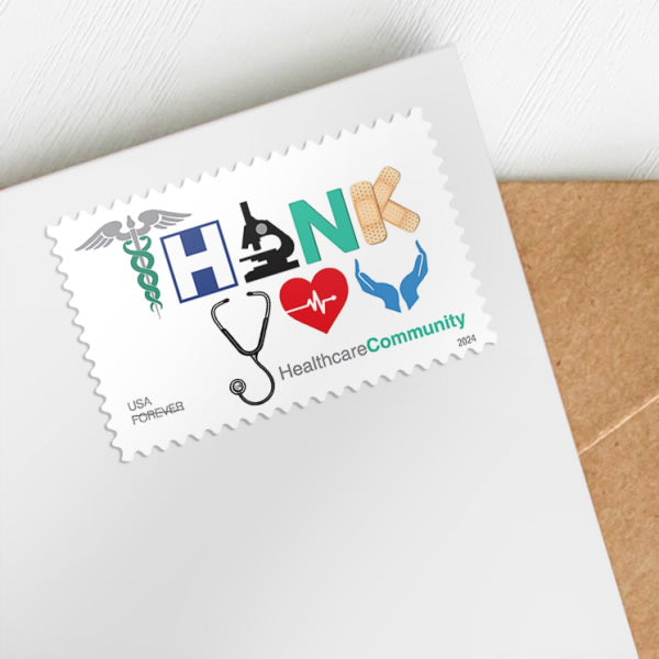 2024 Thank You, Healthcare Community Forever First Class Postage Stamps - Image 2