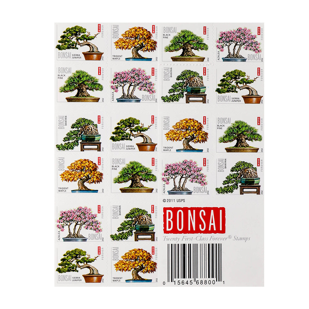 2021 Bonsai Trees Forever First Class Postage Stamps - Image 4