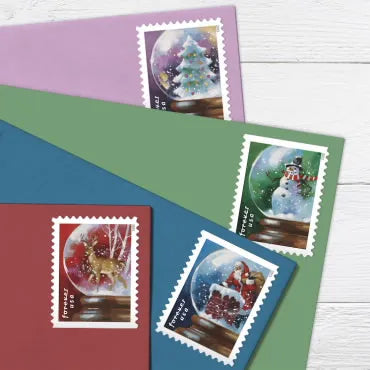 2023 Snow Globes Forever First Class Postage Stamps - Image 2