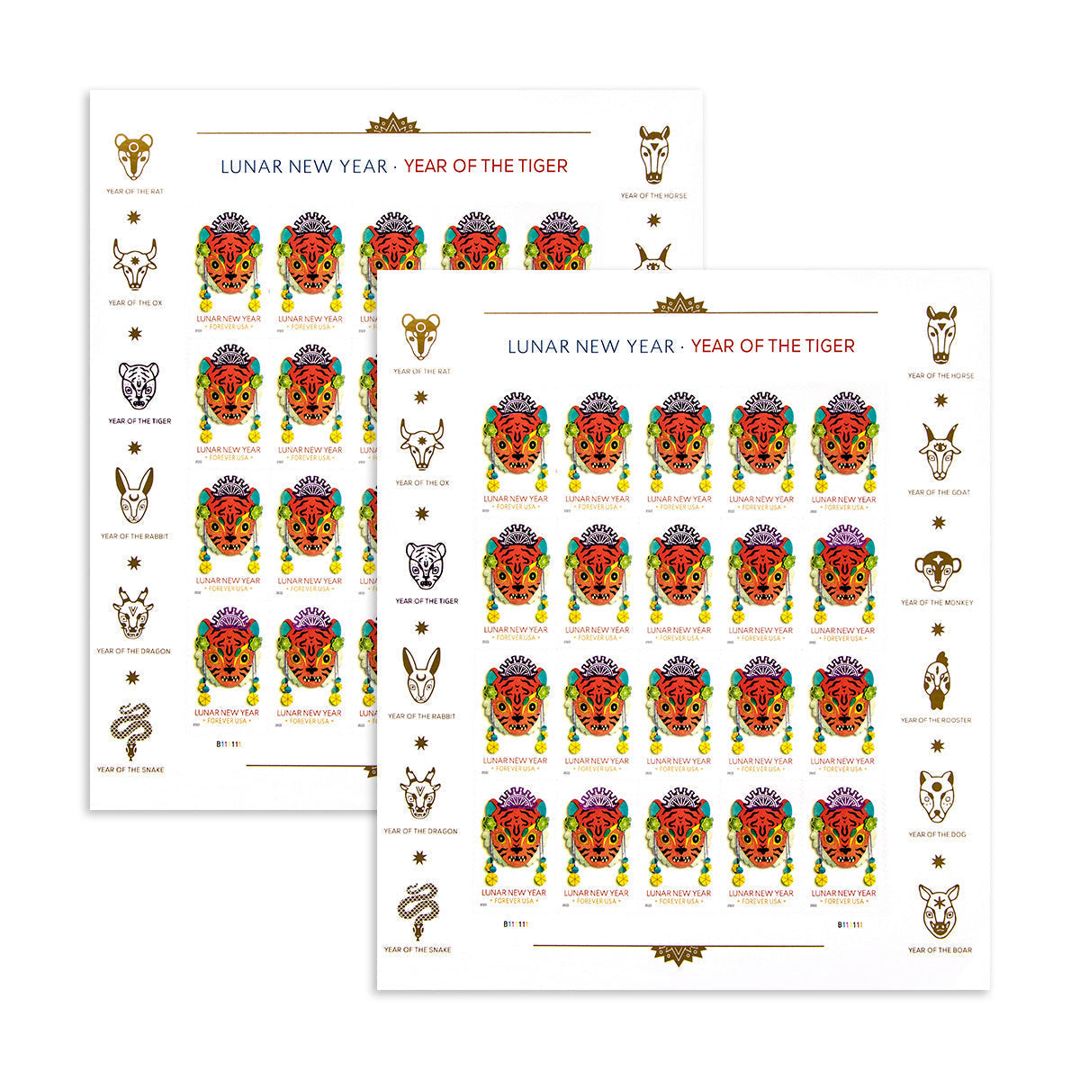 2022 Year of the Tiger Stamp Celebrates Lunar New Year Forever First Class Postage Stamps - Image 2