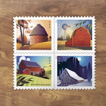 2021 Barns Postcard Forever First Class Postage Stamps (For Postcard Only) - Image 5