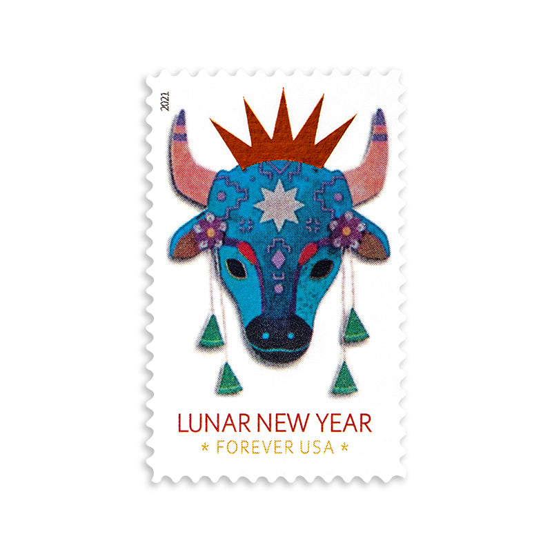 2021 Year of the Ox Stamp Celebrates Lunar New Year Forever First Class Postage Stamps - Image 4