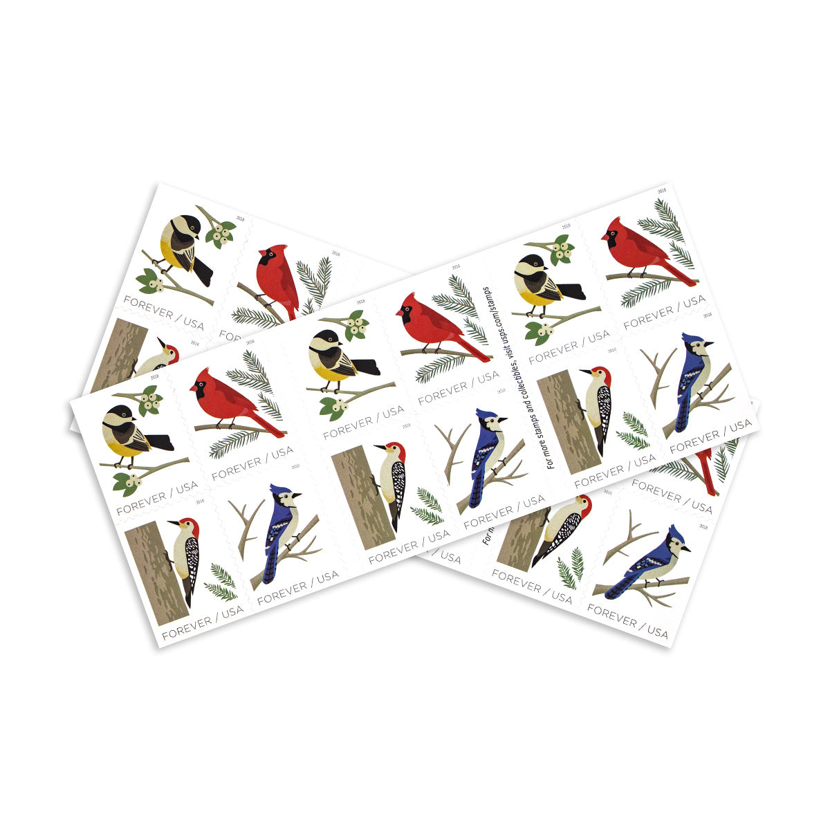 2018 Birds in Winter Forever First Class Postage Stamps - Image 3