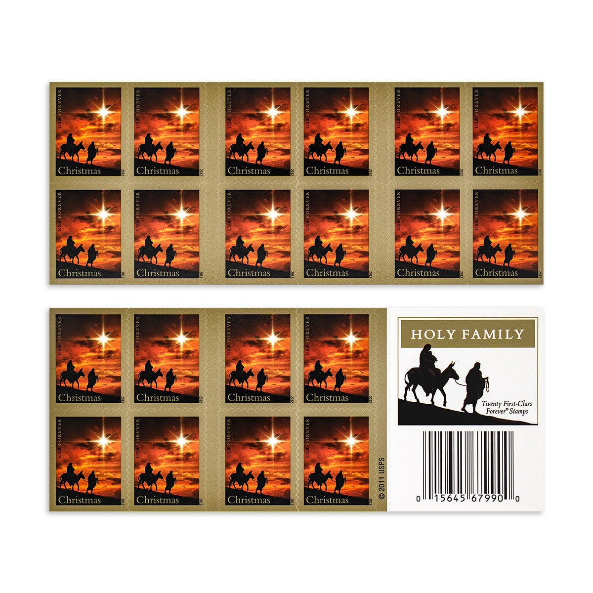 2013 Traditional Christmas: The Holy Family Forever First Class Postage Stamps - Image 3