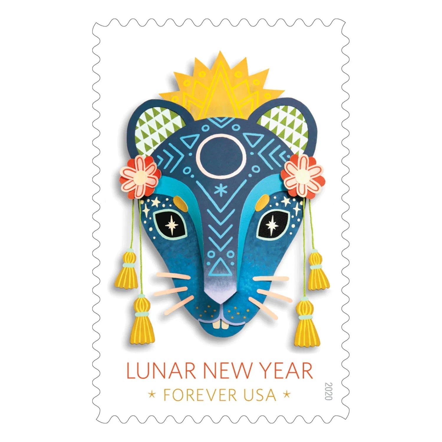 2020 Year of the Rat Stamp Celebrates Lunar New Year Forever First Class Postage Stamps - Image 2