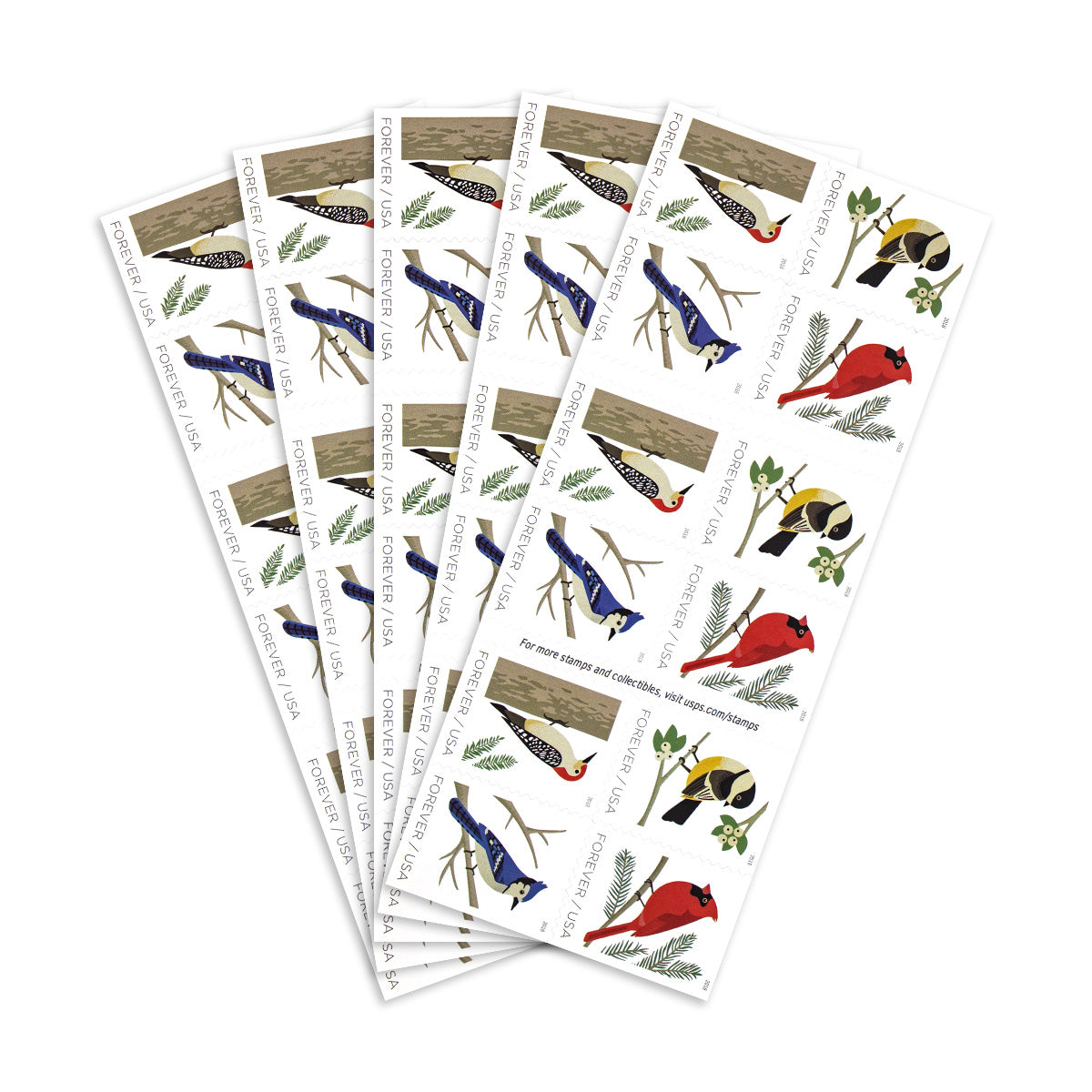 2018 Birds in Winter Forever First Class Postage Stamps - Image 4