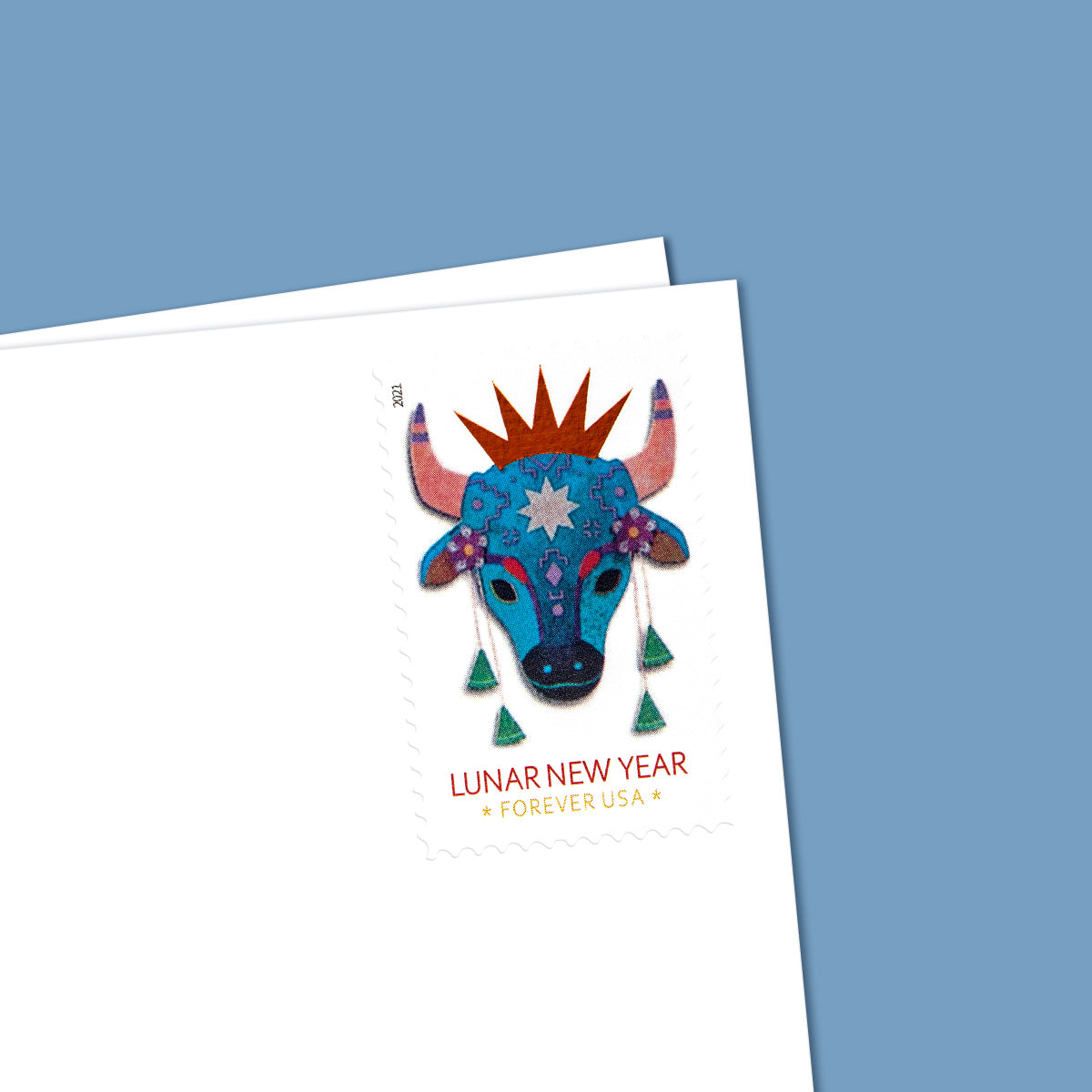 2021 Year of the Ox Stamp Celebrates Lunar New Year Forever First Class Postage Stamps - Image 5