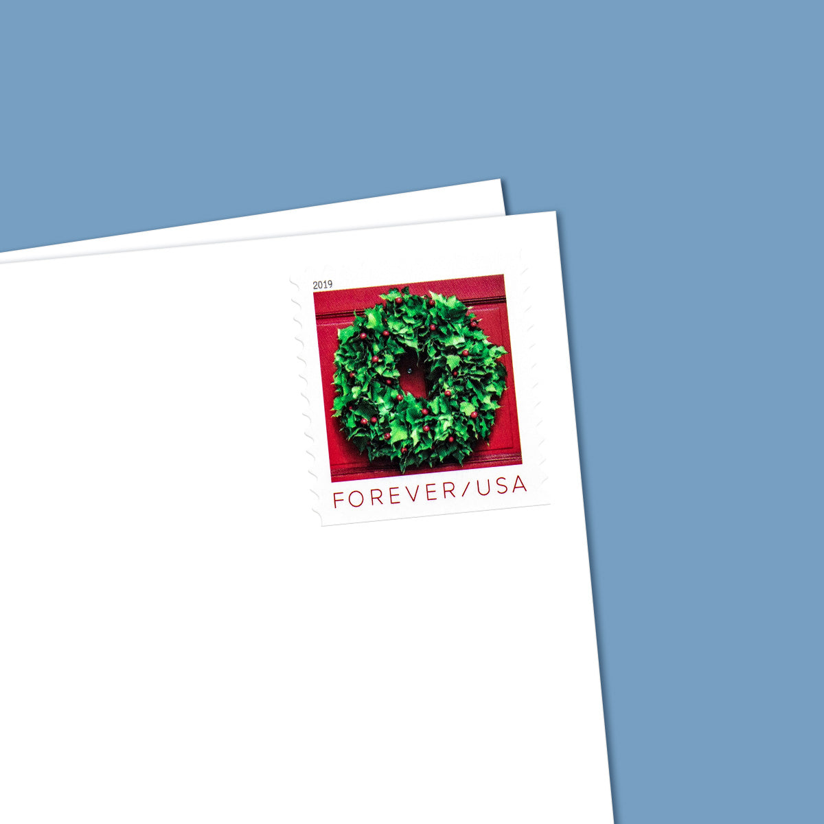 2019 Christmas Seasonal Holiday Wreaths Forever First Class Postage Stamps - Image 5