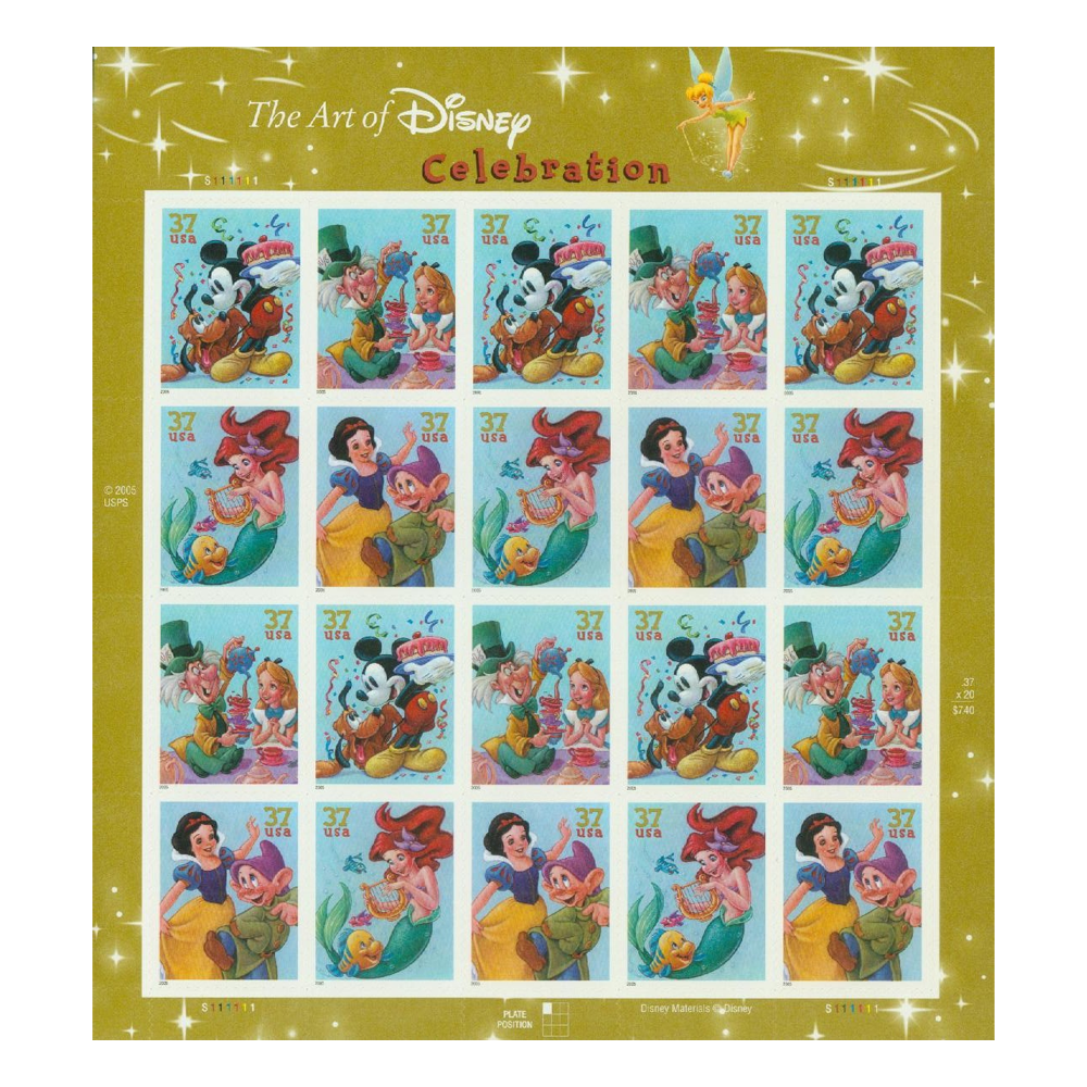 2005 37c The Art of Disney First Class Postage Stamps (Value Stamp Not Forever) - Image 2