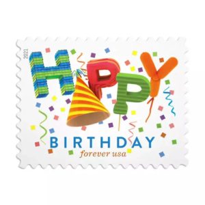 2021 Happy Birthday Forever First Class Postage Stamps