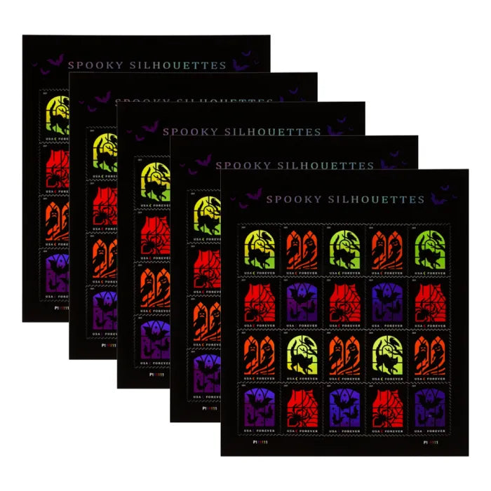 2019 Spooky Silhouettes Forever First Class Postage Stamps - Image 2